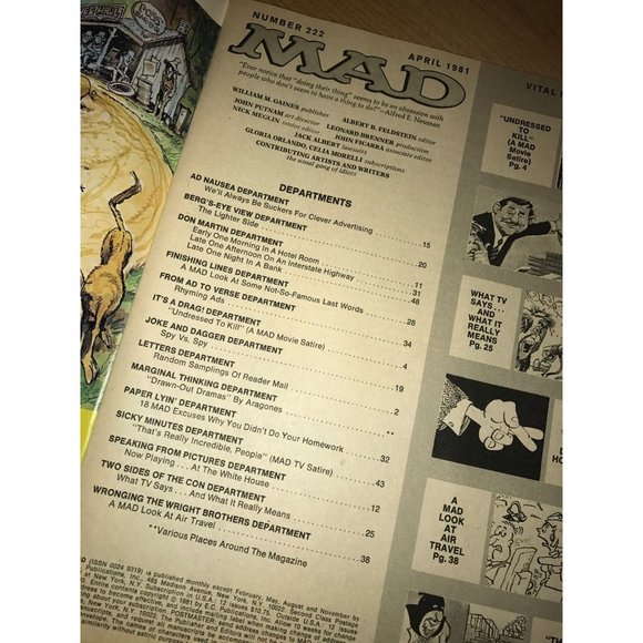 Mad Magazine Issue # 222 April 1981 Vintage Comic Book - Picture 4 of 16